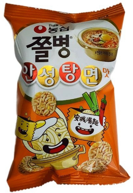 농심 쫄병 안성탕면맛 라면스낵, 77g, 3개