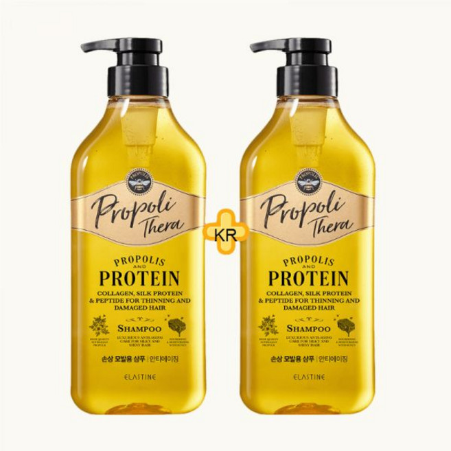 [고영양/힘없는모발용]엘라스틴 프로폴리테라 샴푸 500ml 2개