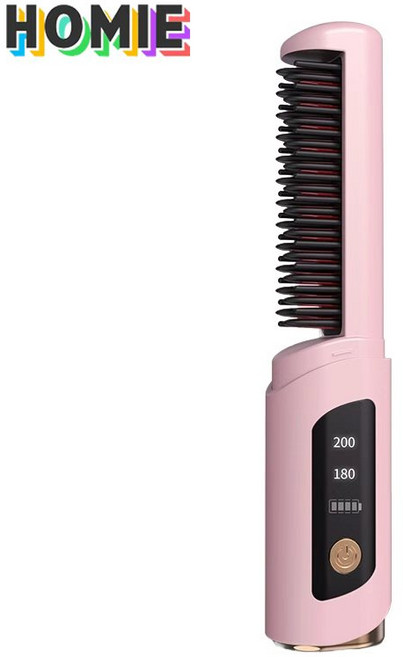 HOMIE고데기 프로틴교정 직권 2종 모드매직 고데기언제든지 헤어스타일 새로고침남자 고데기휴대 간편 빠른 충전매직고데기, 분홍색