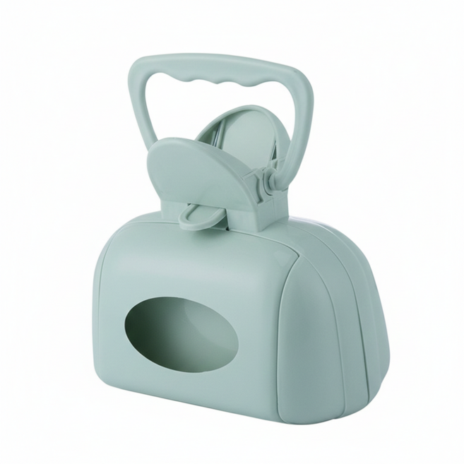 휴대용 애견 강아지 배변 집게, 1개, 그린