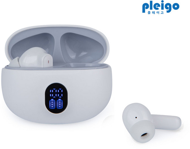 플레이고 N950 LED 블루투스 이어폰, 화이트
