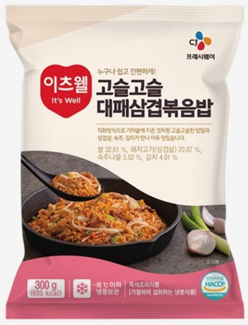 CJ 이츠웰 고슬고슬 대패삼겹볶음밥 300g, 30개