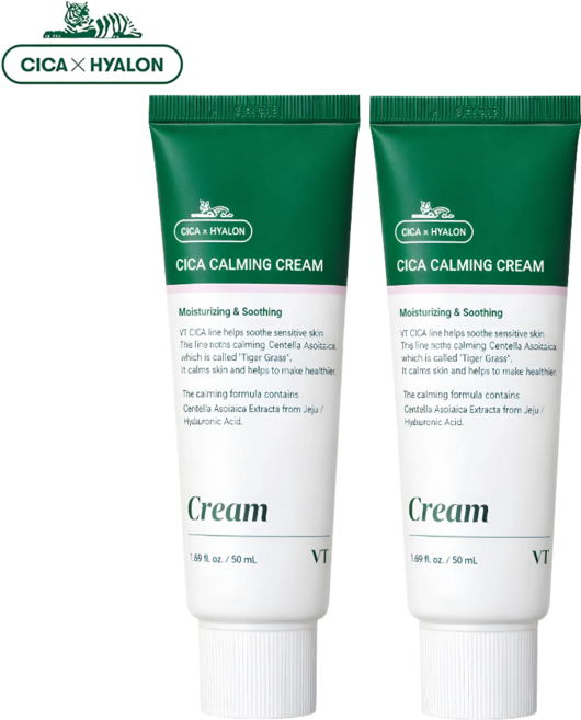 코즈멧 VT 시카 카밍 크림 (압축 마스크팩 증정), 2개, 50ml