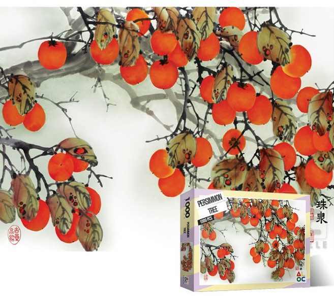 알록퍼즐 감나무 1000피스 직소퍼즐액자 AL3318, 퍼즐만, 1개