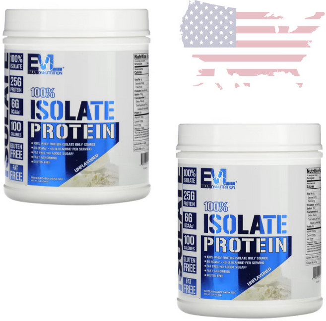 EVL UTIONNUTRITION 100% 분리 단백질 454g 1+1 미국정품 직배송, 2개