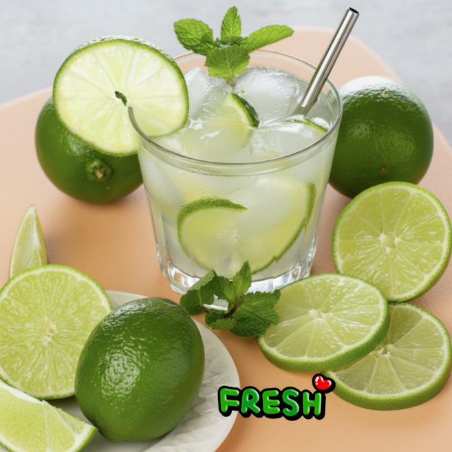 푸른마을 멕시코 생라임 모히또 칵테일 라임 에이드 홈카페 업소용 대용량 생라임, 1박스, 멕시코 생라임 2kg (18-27개)