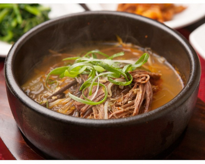 소문난 맛집 백암골 가마솥 100% 한우국밥 500g 뜨끈한 국물이 일품인 얼큰한 소고기 국밥, 1개