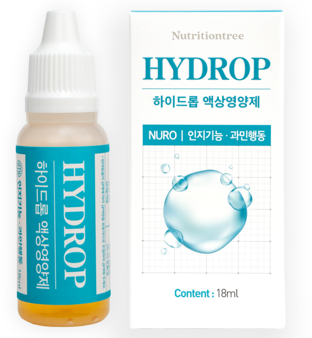 하이드롭 뉴로 고양이 강아지 분리불안 엘테아닌 액상 영양제 18ml, 1개, 스트레스완화/안정/집중력관리, 30회분