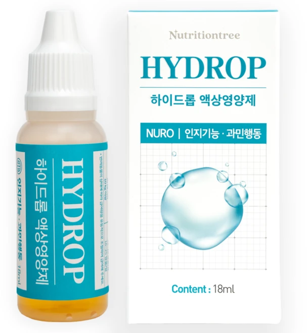 하이드롭 뉴로 고양이 강아지 분리불안 엘테아닌 액상 영양제 18ml, 1개, 스트레스완화/안정/집중력관리, 30회분 - 쿠팡