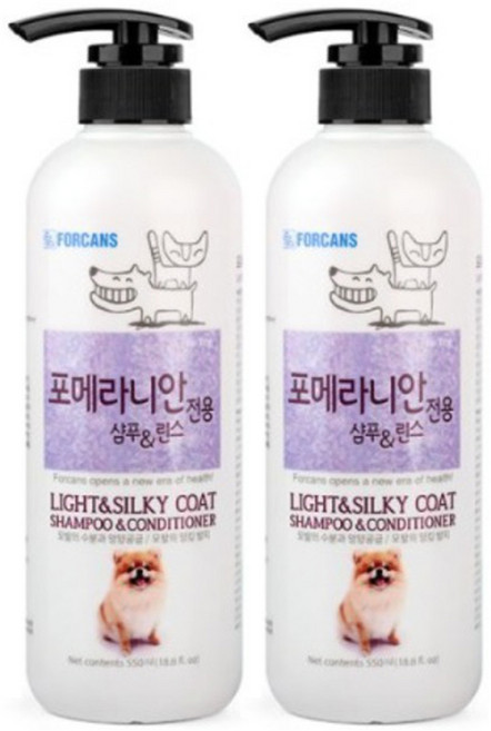 포비스 포메라니안 전용 샴푸린스 550ml x 2개, 2개입