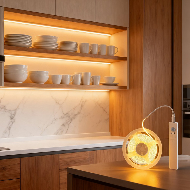 내장배터리 LED 센서 줄조명 잘라쓰는 무선 조명 리모컨