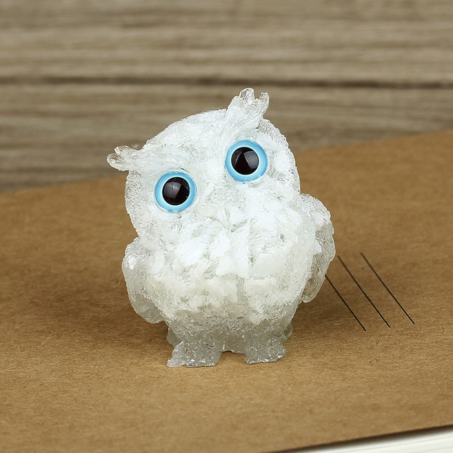 크리스털 부엉이 식탁 장식 금전운 세공품, 백조개