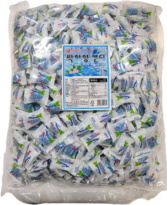 참브랜드 박하향 1.5kg 대용량사탕 식당사탕 잠깨는사탕, 1개