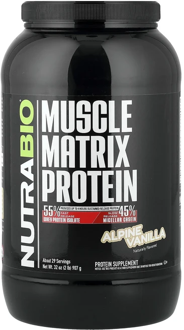 새해 건강을 선물하세요 NutraBio Muscle Matrix 단백질 알파인 바닐라 907g(2lb) 특별관리진행, NutraBioMuscleMatrix단백질알파인바닐라9, 907g, 1개 - 쿠팡