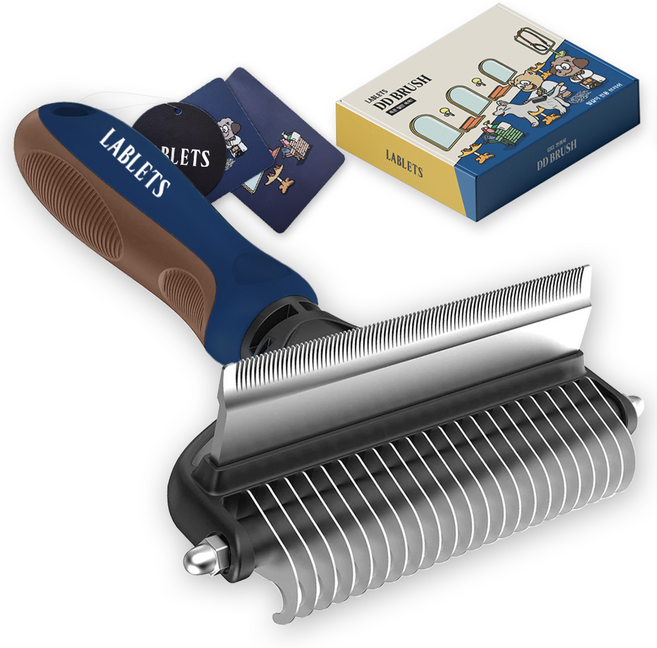 독스랩 강아지 털갈이 빗 디디브러시 엉킨털 죽은털 제거 고양이, 디디브러시 L (12cm), 1개