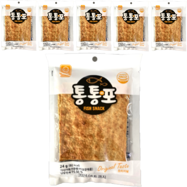 통통어포 오리지널, 24g, 6개