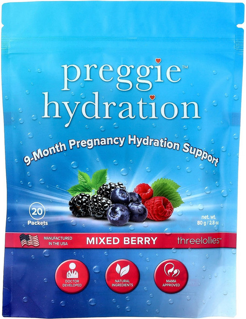 Preggie Hydration Mixed Berry 20 Packets 0.14 oz (4 g) Each, 20 Count, 1개