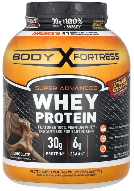 Body Fortress 슈퍼 어드밴스드 유청 단백질 초콜릿 1 769g(3.9lb) Fortress (바디 포트레스), 1769 g, 1개 - 쿠팡