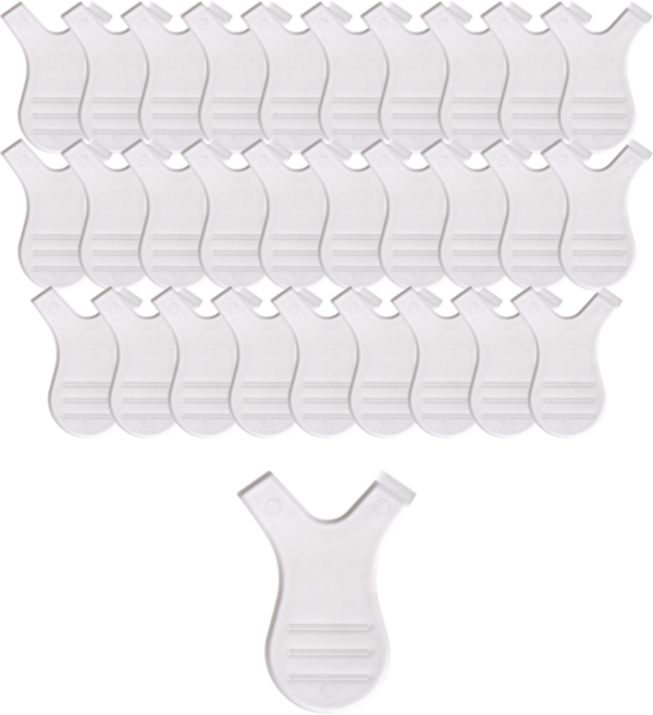 NOV- Y형 속눈썹 펌 스틱 파마 정리 브러쉬, 30개, 투명