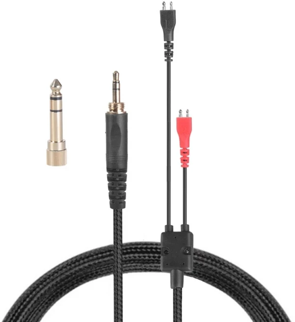 Sennheiser HD25 / HD560 / HD540 / HD480 / HD430 / HD414 / HD250 헤드폰 오디오 케이블용, 01 Black
