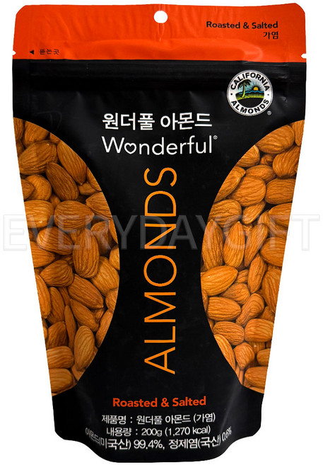 원더풀 아몬드 가염, 200g, 2개