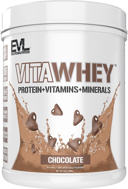 EVLUTIONNUTRITION 비타 웨이 프로틴 비타민 미네랄 초콜릿, 1개, 596g - 쿠팡