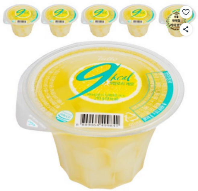 뚜또 9칼로리 푸딩 레몬, 210g, 6개