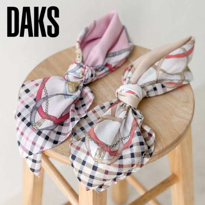 백화점 정품 닥스 면 실크 사각 스카프 스카프 링 (선물포장)