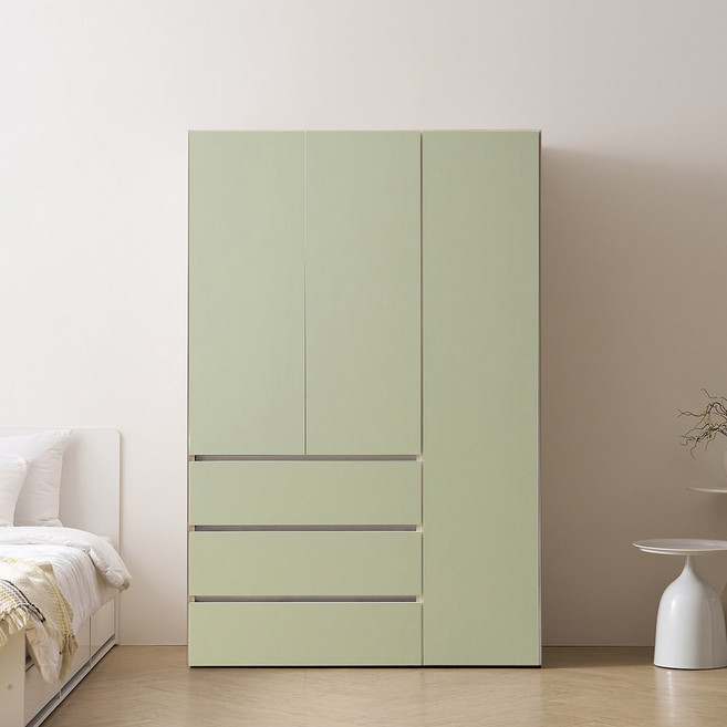 퍼니하우스 하프 드레스룸 터치 1200 옷장세트 서랍 옷장 키큰장, 민트