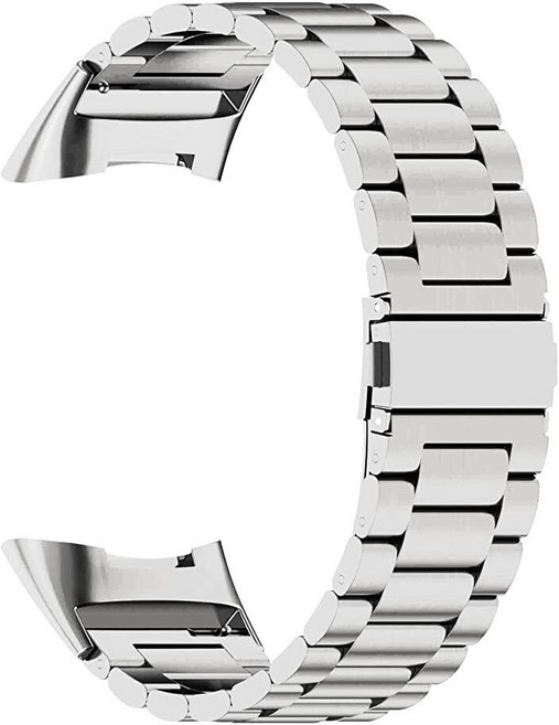 Abanen Fitbit Charge 6 5 트래커용 스틸 밴드 금속 길이 손목 스트랩 호환 남성 여성용 블랙, 실버