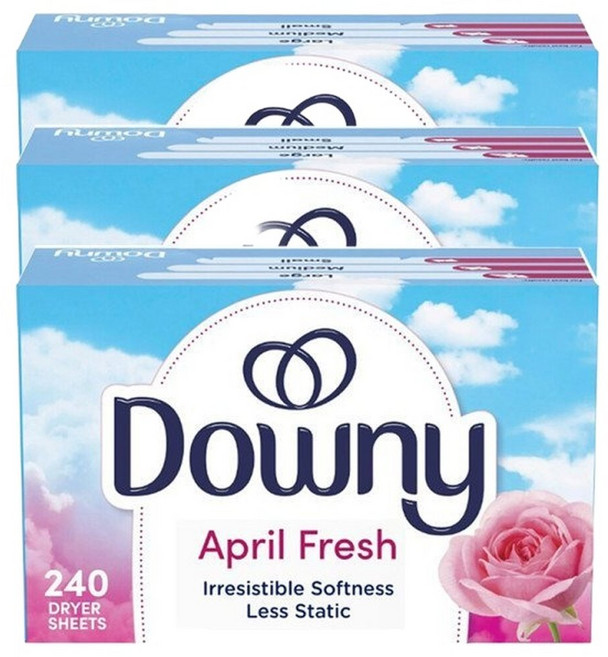 배송 다우니 건조기 드라이시트 섬유유연제 720매(240매x3) 건조기시트 섬유유연제, 720개
