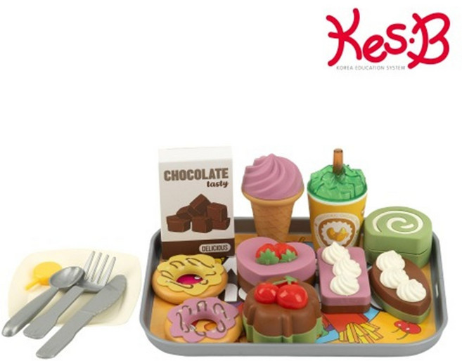 배달음식 모형치킨 치킨너겟포함 약 13종-1세트 디저트 조각케이크포함 약 15종-1세트 피자모형 감자튀기포함 약 11종-1세트, 1개, 디저트트레이