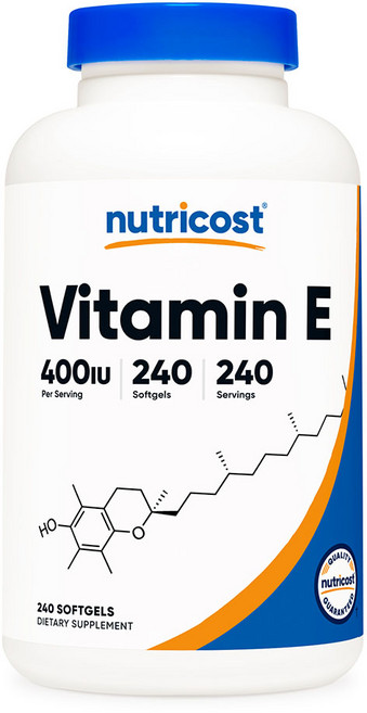 뉴트리코스트 Vitamin E Softgel 비타민 E 400IU 240소프트젤 1병, 1개, 240정