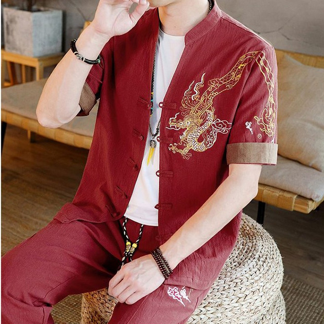 남성용 린넨 면 세트생활개량 상의+바지세트 뉴타임즈 H849G809