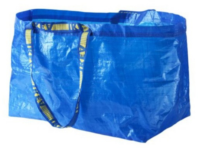 이케아 정품 가방 타포린 백 쇼핑백, 1개, 대형