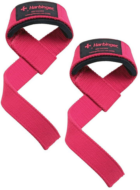 하빈저 패딩 코튼 리프트 보조 스트랩 핑크 53cm 1쌍, 하빈저 패딩 코튼 리프트 보조 스트랩 핑크 53cm 1