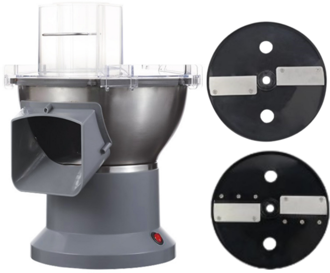 허니앤버니 야채 슬라이서 업소용 양파 다이싱 다지기 채칼 채써는기계 오토 만능 전동 자동, 슬라이스+채썰기용, 1개, Silver