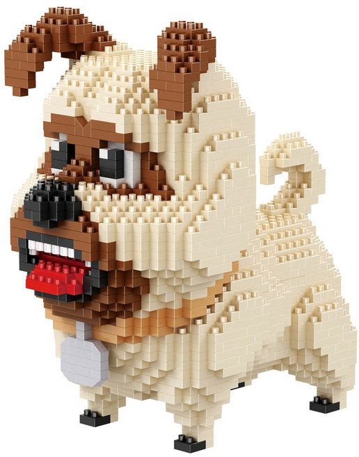 [알꿀밤-나노블럭-마이펫] BA빅 퍼그 멜, 1개