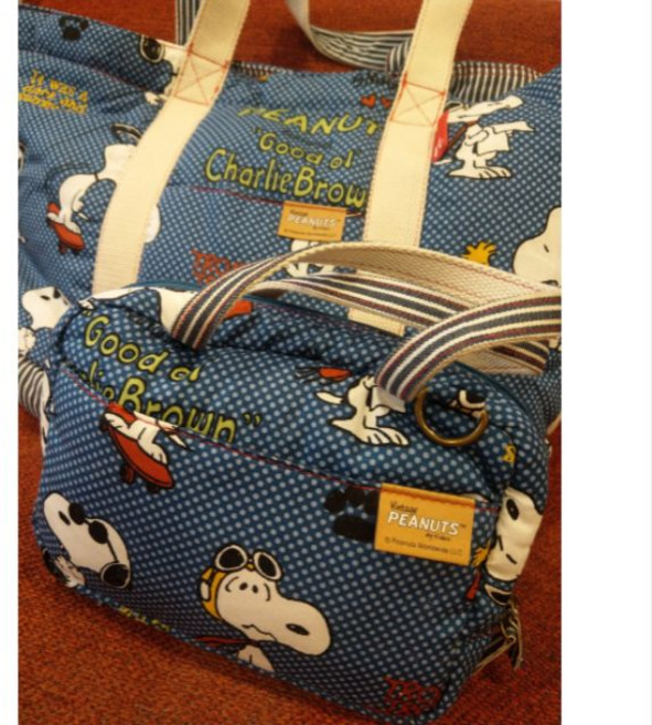 Rootote 史努比 媽媽包 肩背包 旅行袋