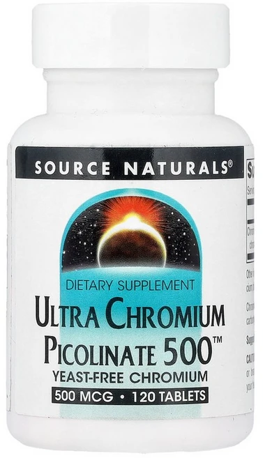 소스 내추럴스 Source Naturals 울트라 크로뮴 피콜리네이트 500™ 500mcg 120정122208원산지:기타, 1개 - 쿠팡