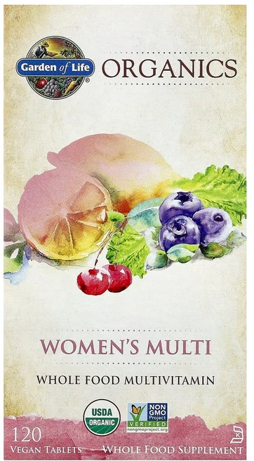가든오브라이프 오가닉 여성용 종합 비타민 멀티 비건 정제 120정, 1개 - 쿠팡