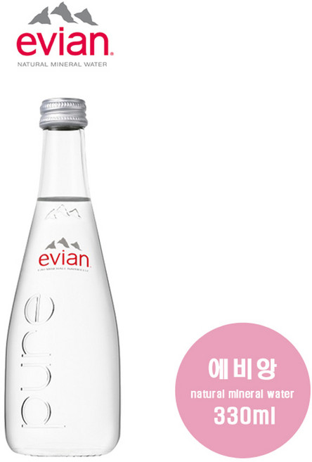 에비앙로스카(유리병)330ml, 330ml, 10개