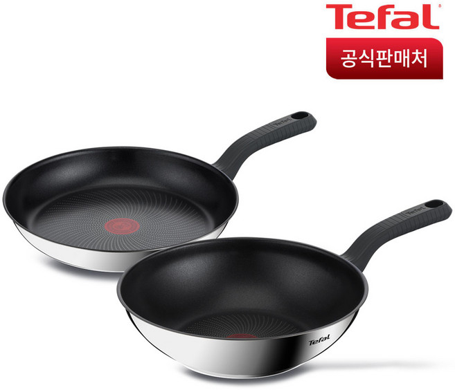 테팔 IH 에센스쿡 인덕션 후라이팬 2종 세트, 후라이팬 28cm + 웍 28cm, 1세트