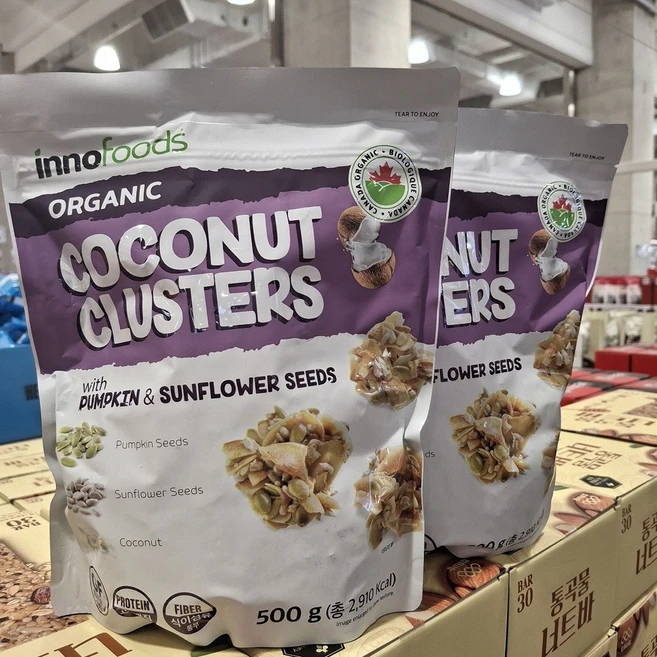 이노푸드 유기농 코코넛 클러스터, 500g, 2세트 - 쿠팡