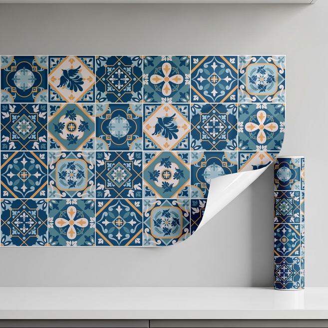 붙이는 타일시트지 주방 욕실 가구 시트지, 안달루시아의 향기