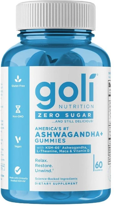 골리뉴트리션 아슈와간다 300mg 구미젤리 Ashwagandha Gummies 60개, 1개, 60정 - 쿠팡