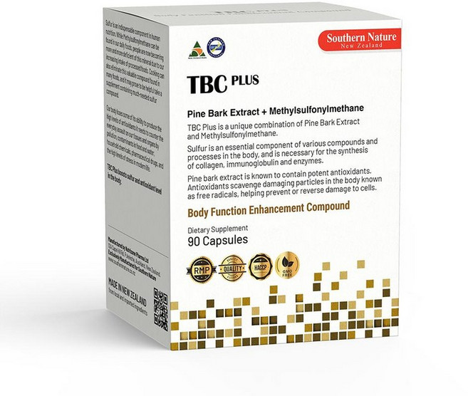 (뉴질랜드직배) 서던네이처 티비씨 플러스 MSM 캡슐 90정 Southern Nature TBC Plus MSM 90 Capsules, 1개