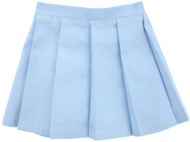 데님 플리츠 스커트