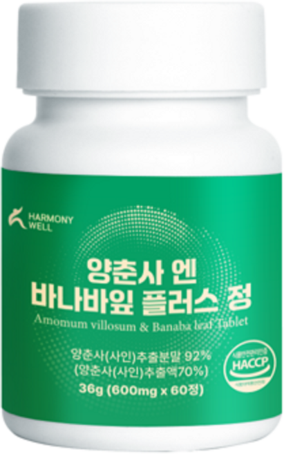 하모니웰 양춘사 엔 바나바잎 추출물 영양제 플러스 식약청인증 2월분, 4개, 60정