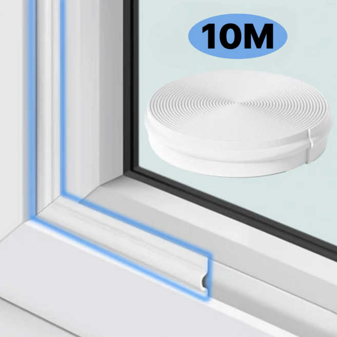 유케이컴퍼니 프리미엄 신소재 10M 사계절 방풍차단 틈새 문풍지 화이트, 1개